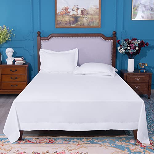 Image of NTBAY Full Microfiber Flat Sheet, 81 x 96, White