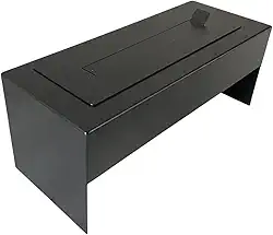 Lareira Ecológica Portátil Industrial Preta com 50 cm