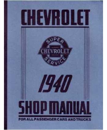 1940 Chevrolet Car Truck Shop Service Repair Manual Book Engine Electrical