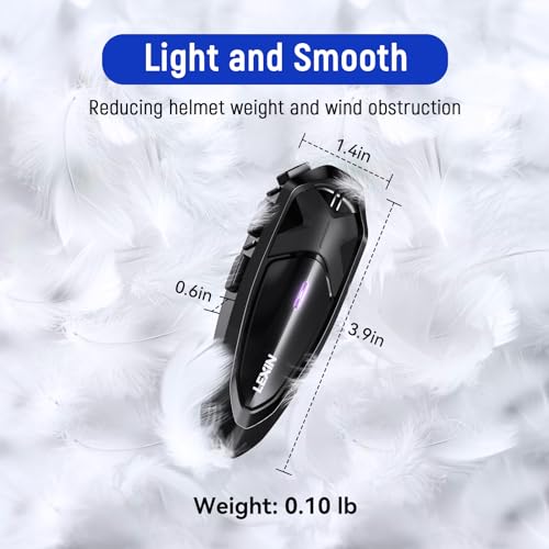 Image of LEXIN GTX Motorcycle Bluetooth Headset, Dual Chip 10 Rider Motorcycle Intercom Helmet Communication System with Audio Multitasking, 36mm HD Helmet Speakers, Dual Microphones, 5 Faceplates, Single Pack