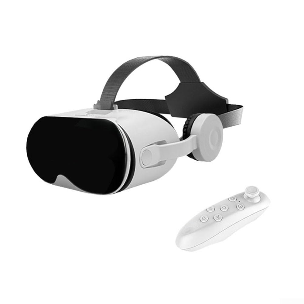 Cuffie per realtà virtuale, occhiali VR con controller di gioco e cavo di ricarica per iOS e per Android 22 x 20 x 10,6 cm (bianco)
