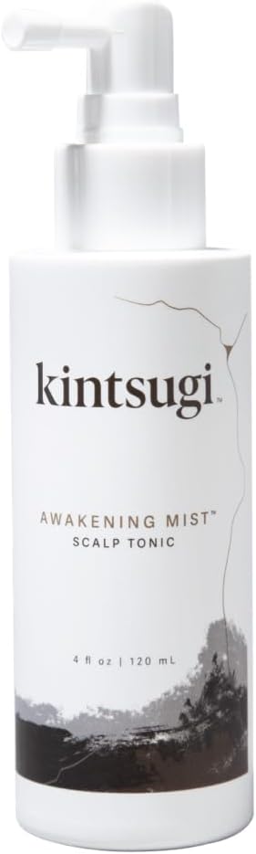 Kintsugi Awakening Mist Scalp Tonic- Help Combat Signs of Aging Hair, Leave-in Treatment for Reducing Buildup- Supports Moisturized, Fuller Looking Hair w/Keratin, Green Tea Extract, & Chamomile
