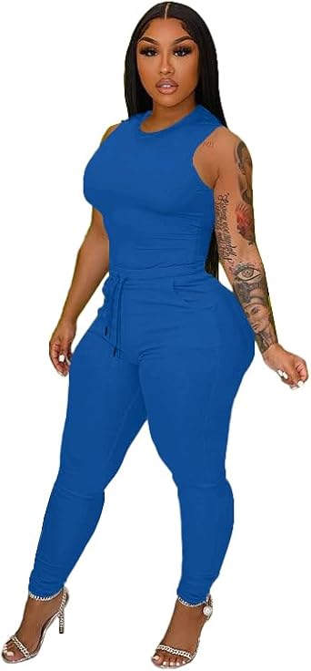TOPSRANI Womens Two Piece Outfits Bodycon Tracksuit Sweatsuits Solid Jogger Biker Workout Gym Lounge Short Sleeve Pant Sets