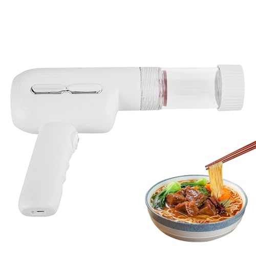 Machine à pâtes électriques, machine à nouilles de cuisine avec moules façonnage, pistolet à pâtes électrique 6 en 1, machine de fabrication de nouilles automatique et efficace, machine ramen white