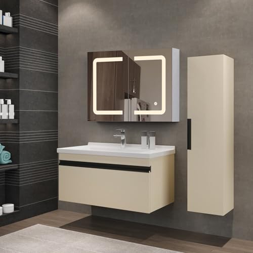 Xnferty PH-9 Szafka Łazienkowa z Lustrem LED