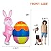 YIHONG 8 FT Height Easter Inflatable Outdoor Decorations Bunny with Egg, Easter blow up yard Decorations Build-in LED for Holiday Lawn, Yard, Garden Decor