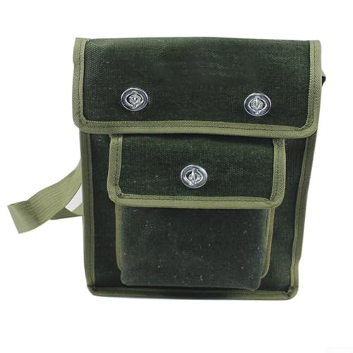 Bolsa de herramientas de electricista de tela Oxford 600D resistente con hebilla de metal giratoria, bolsa de almacenamiento cruzada portátil para herramientas de hardware (26 x 10