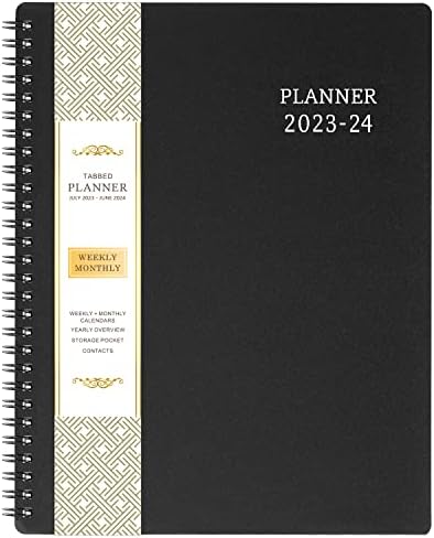 Academic Planner 2023-2024 - July 2023 - June 2024, 8" x 10" (with Twin-Wire Binding), Planner 2023-2024 Weekly & Monthly, Strong Twin-Wire Binding, Round Corner, Improving Your Time Management Skill