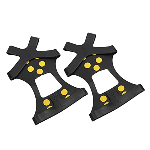 Snow Climbing Crampons, Strong Toughness Practical to Use Convenient to Use Antislip Shoe Spikes for Friends for Mountaineering for Sports (L)