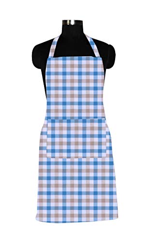 AIRWILL Delantales de cocina de algodón (Lanfranki Blue)