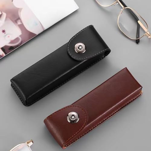 Image of Eyeglass Case, PU Leather Eyeglasses Case on Belt, Glasses Cases, Suitable Small Sunglasses Case, Reading Glasses Case