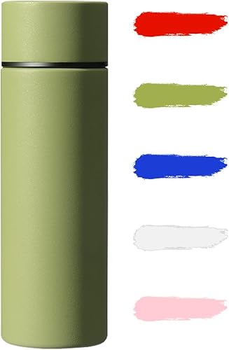 Miniatura 20 de Mini botella de agua pequeña de 12 onzas, termos pequeños de acero inoxidable, con aislamiento al vacío, a prueba de fugas, mantiene las bebidas