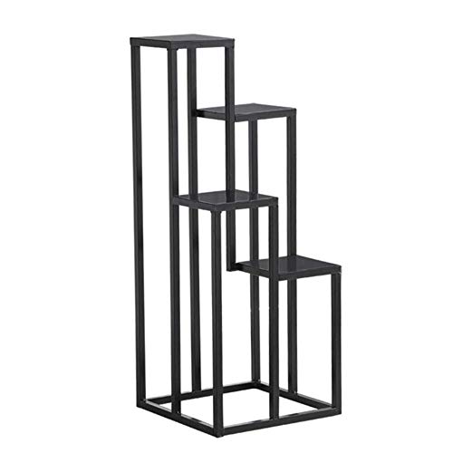 YAHAO Blumenregale Leiter Blumenständer Aus Metall Blumenständer Für 4 Pflanzgefäße Halter Holzständer Gartenablage Regal Für Indoor Outdoor Wohnzimmer Balkon Garten,100cm Cover