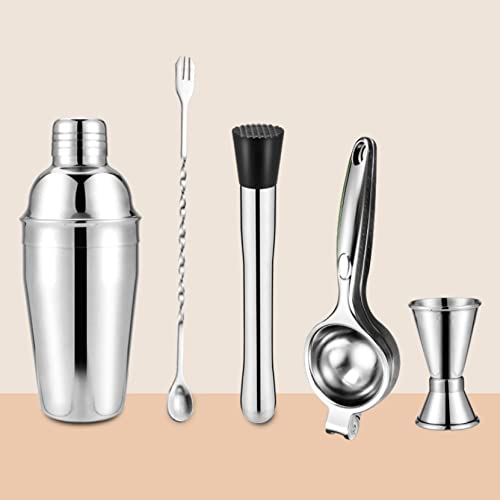 カクテルシェーカー 5点セット 550ml バーテンダー スノー カップ バーウェアツールセット マティーニ カクテル ステンレス製 最高ツール パーティーグッズ バーセット シェーカー 多用性 お酒 業務用 自家製
