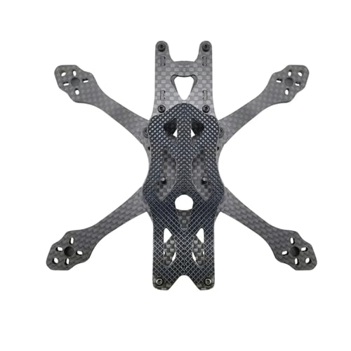 Kit de Marco Fibra Carbono 3 Pulgadas y 150 mm con Brazos 4 Grosor, Compatible Apex, dron Carreras cuadricóptero(Frame and Cover)