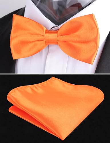 Image of Alizeal Mens Multicolored Silk Solid Cummerbund Bow Tie Set