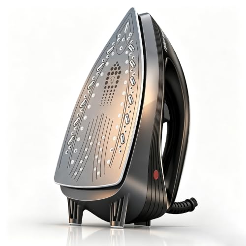 Image of 1500W Steam Iron & Vertical Steamer, 350ml Leak-Proof Water Tank, Ceramic Soleplate, Auto-Off Safety, Burst Steam, Self-Cleaning, Anti-Calc Anti-Drip Space Black