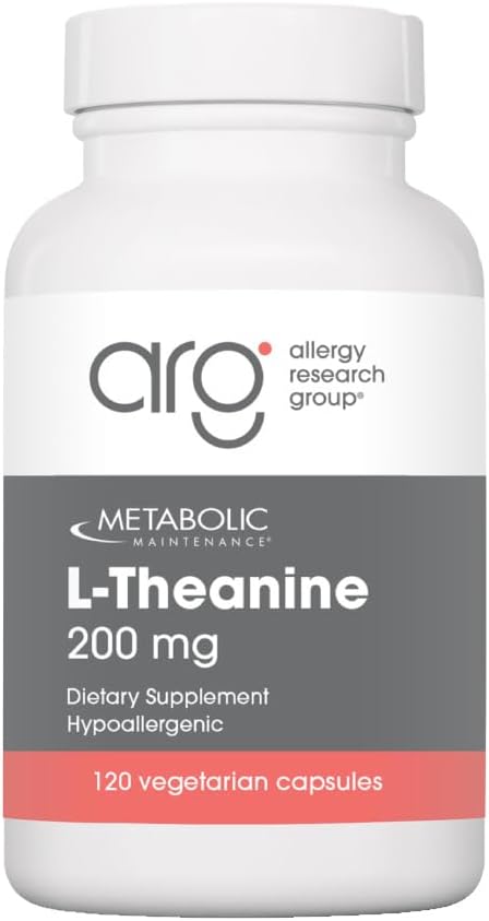 Metabolic Maintenance L-Theanine 200mg - L Theanine Supplement with Glycine for Calm Energy and Focus, Amino Acid for Sleep Support and Healthy Stress Response - 120 Capsules