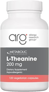 Metabolic Maintenance L-Theanine 200 mg - GABA Modulator - Suntheanine Amino Acid - Calm Focus & Relaxation Support - Non-Drowsy - 120 Servings - 120 Capsules