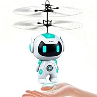 Ynybusi Hand Operated Flying Robot Toy with Gyro & LED Light, LED Light-Up Induction Hover, Drone for Kids 6 7 8 9+ | Indoor Outdoor Flying Ball UFO Toy