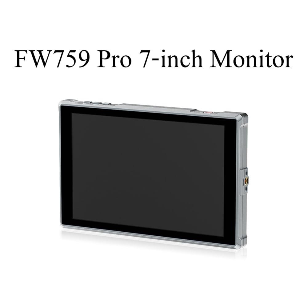 Monitor de Cámara FW759 Pro con Pantalla Táctil IPS de 7 Pulgadas, Video de Campo (1280 X 800), Monitor Externo para Director de Fotografía.