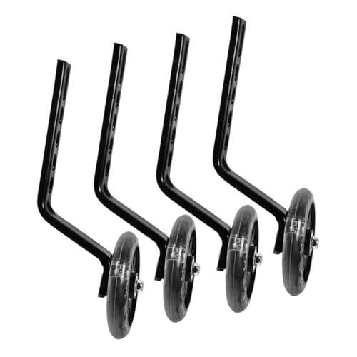 Ruedas de Entrenamiento para Bicicleta, 4 piezas Ajustables, Ruedas Estabilizadoras Negras Resistentes para Balance y Seguridad miniatura 1