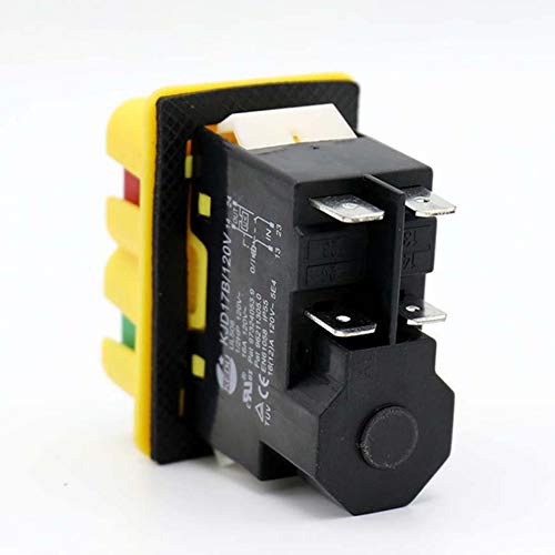 Kedu Kjd17B 120V/16A 4 Pins Industrial Electromagnetic Switch Waterproof On Off Push Button Switches For Electric Power Tools Saw Drill Grinder Cutting Machine Tool Equipment #TOP2