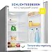 Bomann® Kühlschrank mit Gefrierfach | Energieklasse D | 143cm | Kühl Gefrierkombination leise 39 dB | 3 Ablagen & 3 Schubladen | Türanschlag wechselbar | 175L Kühlgefrierkombi | KG 322.1 inox