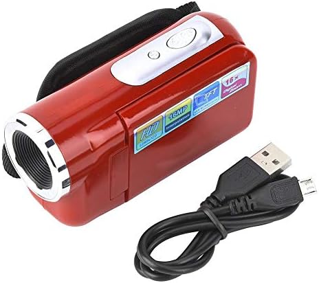 Digital Video Camera, 1080P 16X HD Digital Video Camera Camcorder Vlogging Camera Recorder Toy with 2inch TFT LCD Sceen for Kids/Children/Beginners/Teenagers(Red)