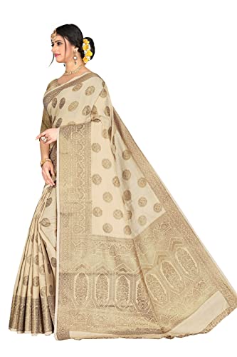 Sugathari Women's Banarasi Saree Pure Kanjivaram Silk Saree Soft new ladies 2023 Design Wear Pattu Sarees Latest Cotton Party Sari collections With Blouse Piece for Wedding sadi... - Image 2
