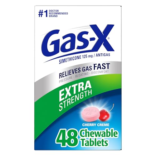 Gas-X Extra Strength Chewable Gas Relief Tablets with Simethicone 125 mg Cherry - 48 Count