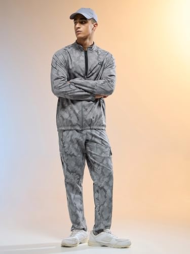 Image of TECHNOSPORT Men's Slim Fit Printed Regular Jacket With TS Flexi, SPF50+, Quick Dry for Regular Use