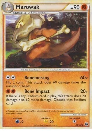 THE POKEMON COMPANY INTERNATIONAL Single Card MAROWAK 44/102 HS4 Triumphant