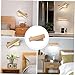 Yardenfun Nordic Solid Wood Study Reading Lamp Warm Light Bedroom Wall Sconce Rotatable Modern Minimalist Lighting Tool for Living and Study