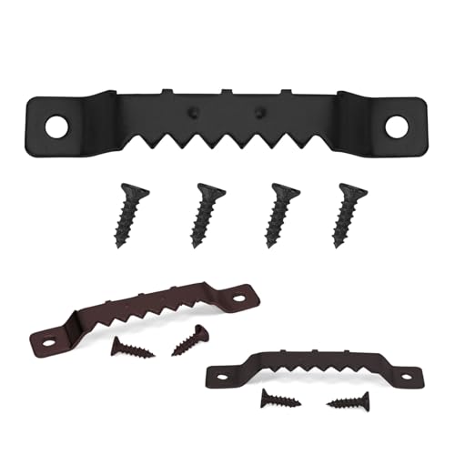 Image of Thickened Sawtooth Picture Hangers, Supports 25kg, 25pcs Sawtooth Hangers Heavy Duty and 50pcs Screws, Picture Hangers for Hanging Photos Artwork Canvas Clock