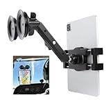Leenconghui Dual Suction Cup Tablet Holder Mount for Personal Airplane/Boat/Car/Truck Windshield, Pilots iPad Holder Fits iPad Pro Air and Other 4.7-13' Tablets