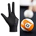 Menolana 3 Fingers Billiards Glove Pool Glove Professional Match Breathable Portable for Women Men Comfortable Anti Skid Elastic Glove, Left