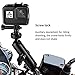 DAREBUDA Motorcycle Rearview Mirror Mount Holder, Wireless Action Camera Bracket with 1/4in Screw, 360° Adjustable Metal Mount for Sports Cameras and Phones on Motorcycles or