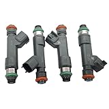 JESBEN 4pcs Set Fuel Injectors 12 Holes Fit For Malibu 2.4L 2010-2012 HHR 2.2L 2.4L 2009-2011 G6 2.4L 2010 FJ1064 12613163