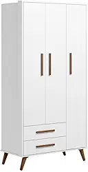 Guarda Roupa Roupeiro Infantil Qencanto Retrô Qmovi Branco