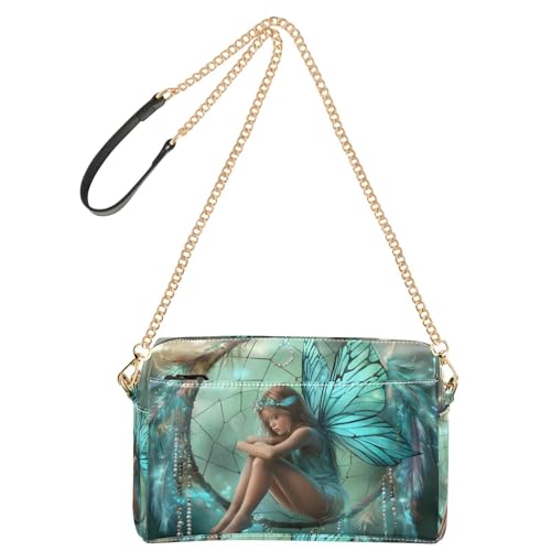Fairy Dreamcatcher Fantasy Crossbody Bags for Women, Small PU Leather Crossbody Purses and Handbags for Shopping Travel2