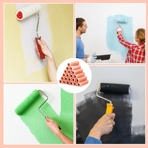 image for Gisafai 24 Pcs Paint Roller Covers Paint Rollers for Painting Walls Ro