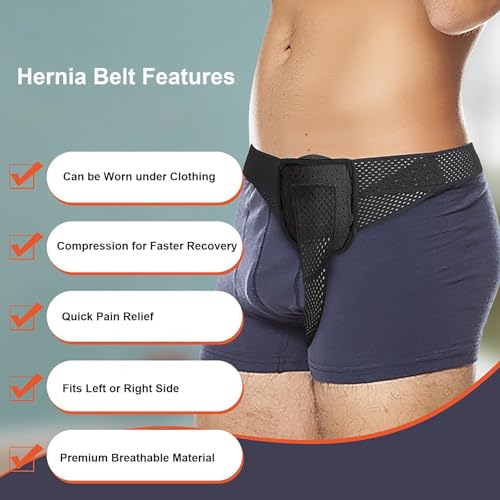 Faja para hernia inguinal para hombres y mujeres ajustable miniatura 7
