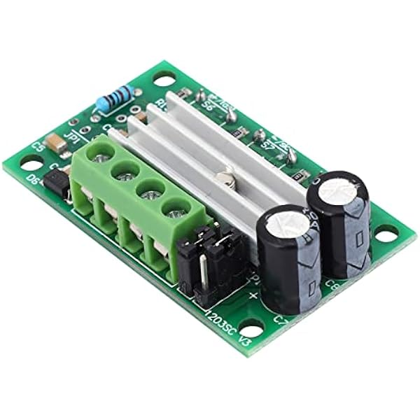 Sterownik Prędkości Silnika Prądu Stałego, moduł Regulatora PWM z regulowaną regulacją Prędkości, 6-28 V 2 A do Silników Elektrycznych (Przyciskowy regulator )