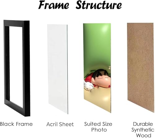 Image of Nish Art Frames | Set of 12 Photo Frames 4x6 Inches | Black Wall Hanging & Tabletop Picture Frames | Modern Home & Office Decor | Family, Travel & Memory Display | MDF Wood Frames with Acrylic Glass