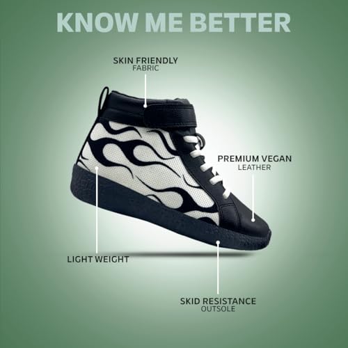 Image of KazarMax Hopits Kids Boys and Girls Ankle Length | High Top | Slip-on Sneakers Shoes | Lightweight | Outdoor Shoes Collection