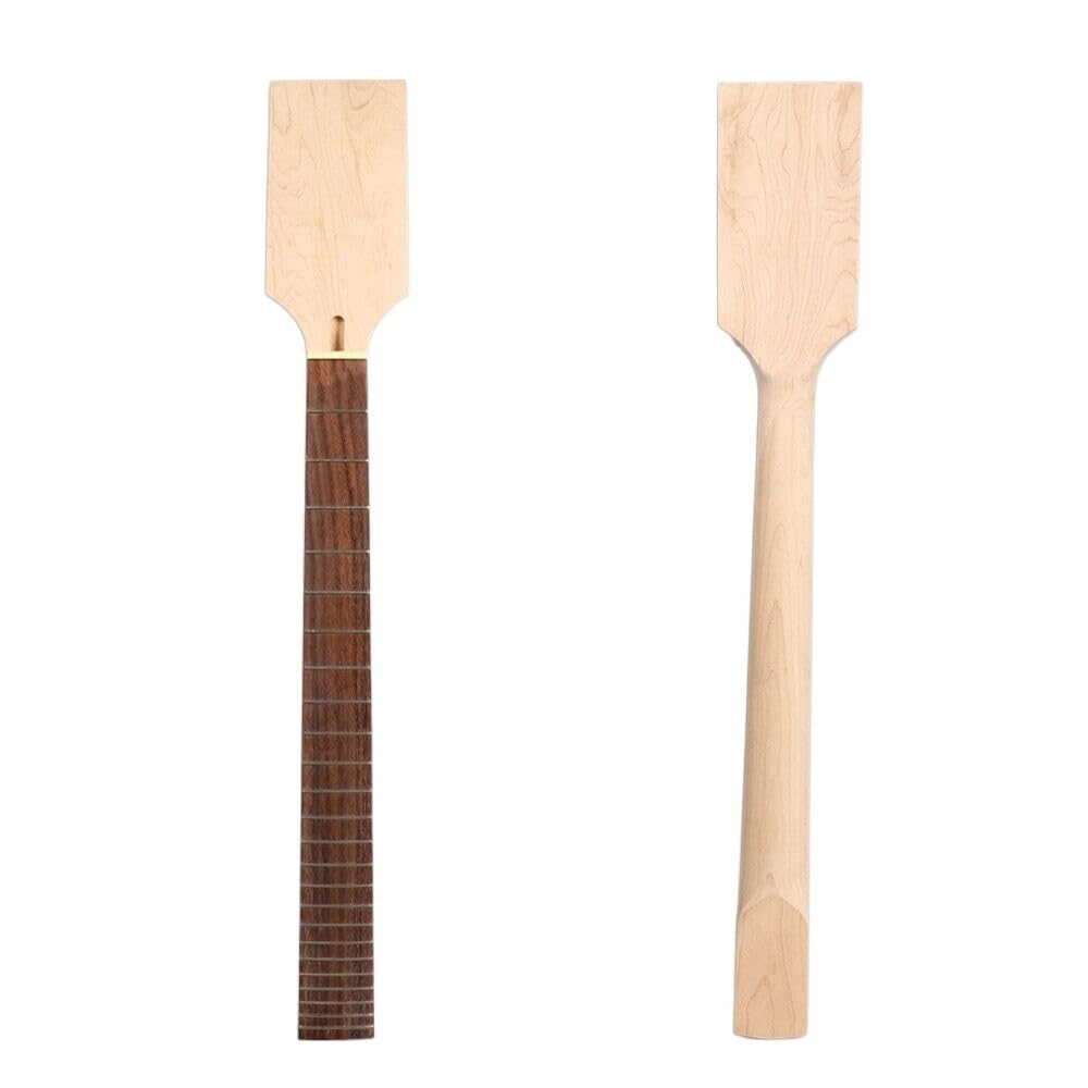 Manico for chitarra in acero baritono, testa a paletta con tastiera in palissandro da 24 tasti e 27 pollici