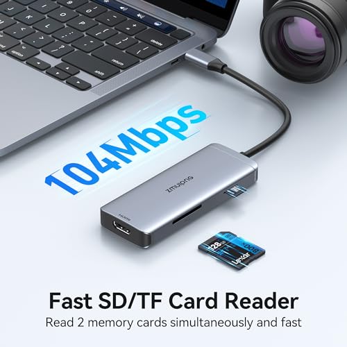 image for HODO USB C Hub Adapter for MacBook Pro Air USB-C HDMI Port Dongle for 