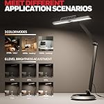 Honeywell Desk Lamp for Home Office, H9 Sunturalux™ Eye-Caring LED Desk Light, 1000LM Dimmable Desk Lamp with Timer and Auto-sensing, Adjustable Desk Reading Light or Study, Cumputer, Architect - Image 2