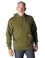 Carhartt Men's Loose Fit Midweight Logo Sleeve Graphic Sweatshirt, Dark Bronzed Green Heather, Large